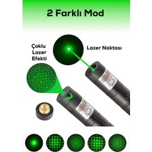 TeknoKapsül Güçlü Yeşil Şarjlı Pil Anahtar - Uzun Menzilli, Güçlü Çoklu Işık Efektli Er