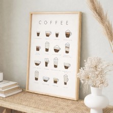 Voba Store Espresso Kahve Temalı Çerçeve Görünümlü Mutfak Be Kahve Köşesi Için Uygun Mdf Tablo- 77