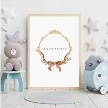 Voba Store Çocuk Odası Kişiselleştirmiş Isim Çerçeve Görünümlü Mdf Tablo-59