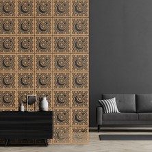 Makta ® Perde Paravan | Lazer Kesim Ahşap Sarkıt Seperatör, 4'lü Panel Levha Seti