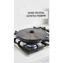 PremiumPort Pratik Üstten Tutmalı Yağ Sıçratmaz Tel Süzgeç, 29 cm Kızartma Koruyucu