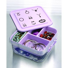 TeknoKapsül Takı Dikiş Kutusu Saklama Kabı Hobi Kutusu