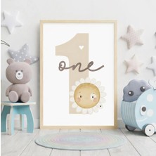 Voba Store Voba Çocuk Bir Yaş Doğumgünü Çerçeve Görünümlü Mdf Tablo- 91
