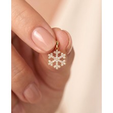 İndigo Takı Kar Tanesi 14 Ayar Altın Kolye Ucu