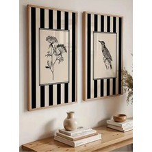 Voba Store Ikili Modern Çerçeve Görünümlü Mdf Baskı Tablo Seti