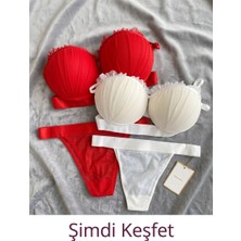 Elbiyou Istiridye Model Tam Dolgulu Destekli Sütyen Külot Takımı 2'li Set - Kadın Iç Giyim Istiridye Model Tam Dolgulu Destekli Sütyen Külot Takımı 2'li Set - Kadın Iç Giyim