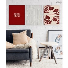 Voba Store 3 Parça Modern Mdf Tablo Seti