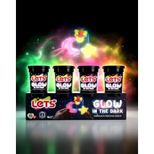 Lets 4 Renk Karanlıkta Parlayan Oyun Hamuru 440 G
