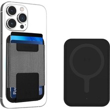 Micflip P065 Ultra Ince Tasarım Ios Cihazlara Özel Findmy Özellikli Magnetik Standlı Kartlık Siyah