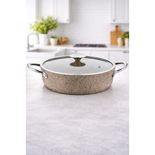Cocinero 3316 Bej Granit 28 cm Kısa Tek Tencere
