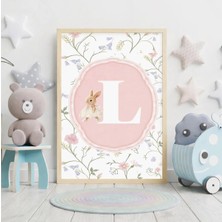Voba Store Kişiselleştirilmiş Baş Harfli Çocuk Odası Çerçeve Görünümlü Tablo Mdf Tablo-99