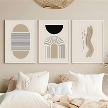 Voba Store Voba 3 Parça Çerçeve Görünümlü Minimal Mdf Tablo Seti /duvar DEKORU-YENII88