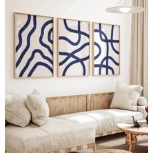 Voba Store Voba Modern Çerçeve Görünümlü Mdf Baskı Tablo Seti/ Minimal Duvar Dekoru