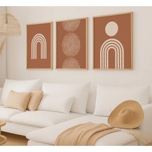Voba Store 3 Parça Bohem Çerçeve Görünümlü Mdf Tablo Seti 88