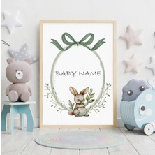 Voba Store Voba Kişiselleştirilmiş Çocuk Odası Özel Isimli Çerçeve Görünümlü Mdf Tablo-90