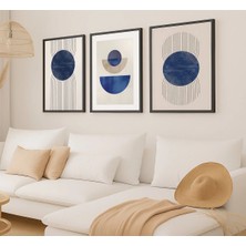 Voba Store 3 Parça Bohem Temalı Çerçeve Görünümlü Mdf Tablo Seti 95-1 Siyah