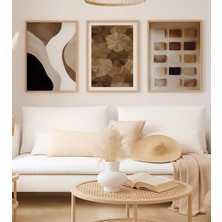 Voba Store 3 Parça Dekoratif Çerçeve Görünümlü Mdf Tablo SETİ-138