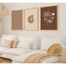 Voba Store 3 Parça Bohem Çerçeve Görünümlü Mdf Tablo Seti-75