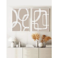 Voba Store 2 Parça Çerçeve Görünümlü Dekoratif Mdf Tablo Seti