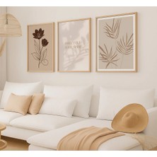 Voba Store 3 Parça Minimalist Çerçeve Görünümlü Mdf Tablo Seti -82-1