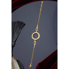 INNUENDO JEWELRY 925 Ayar Gümüş Halka Detaylı Çeyrekli Bileklik