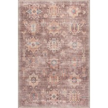 Halımax Atelier 502 Dusty Rose Eskitme Vintage Halı Etnik Otantik Yıkanabilir Klasik Salon Oturma Odası Halısı