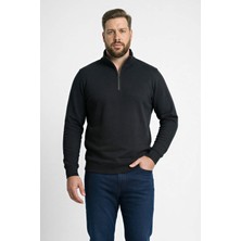 DeFacto Pamuklu Regular Fit Büyük Beden Dik Yaka Sweatshirt H1658AX26SP