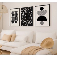 Voba Store Çerçeve Görünümlü Modern Soyut Mdf Tablo Seti -153