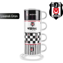 PremiumPort 4 Kişilik Standlı Çay Fincan Takımı, 180 Ml, Şık ve Kullanışlı Tasarım