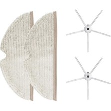 Dijitaldepodan Roborock s6 Pure Aksesuar Seti 2 adet tam yüzeyli fiber mop bezi 2 adet yan fırça
