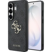 Galaxy S26 Ultra Uyumlu Kılıf Guess Lisanslı Pu Deri Büyük Metal Logo Dizaynlı Kapak Siyah