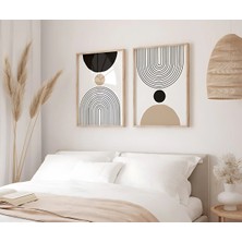 Voba Store Voba 2 Parça Bohem Çerçeve Görünümlü Mdf Tablo -Yeniikiili