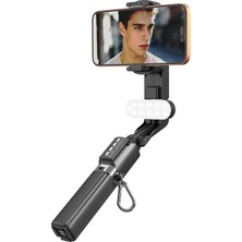 Lenyes LPH124 Dolgu Işıklı Teleskopik Tripod ve Mini Selfie Çubuğu Siyah