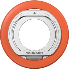 Youngkit Magnetik 360 Derece Dönebilen Dual Fold Rotating Serisi Parmak Ring Stand Turuncu