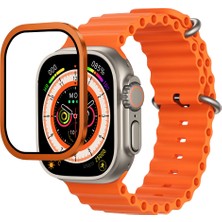 Watch Ultra 49MM Uyumlu Mohseven Iwatch Serisi Safir Akıllı Saat Temperli Cam Ekran Koruyucu Turuncu