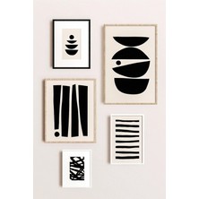 Voba Store 5 Parça Çerçeve Görünümlü Modern Mdf Tablo Seti -Çoklu1