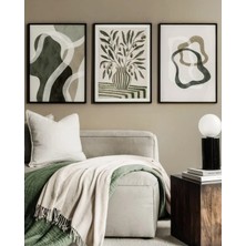 Voba Store Voba 3 Parça Modern Çerçeve Görünümlü Mdf Baskı Tablo Seti/ Duvar Dekoru