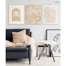 Voba Store 3 Parça Minimalist Mdf Dekoratif Tablo Seti