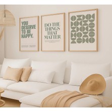 Voba Store Voba Yazılı Çerçeve Görünümlü Mdf Tablo SETI-108