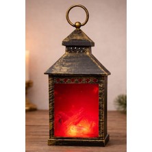 Ciyu Ticaret Vintage Tarz Işıklı Şömine Dekoratif Hediyelik Vintage Şömine