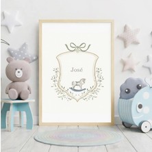 Voba Store Kişiselleştirilmiş Çocuk Odası Için Isimli Çerçeve Görünümüne Sahip Mdf Tablo-71