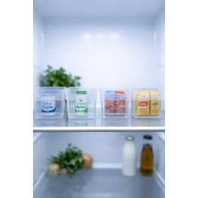 Zuri Design 10'lu Antrasit Renk Buzdolabı Düzenleyici Seti - Minimal Mutfak Organizeri 9x9 cm