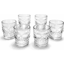 TeknoKapsül 6'lı Cam Kurukafa Bardak Seti ALK5116