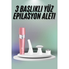 Eco Lounge Yüz, Kaş ve Tüm Vücut Epilasyon Aleti3 Başlıklı Epilatör Tüm Cilt Tiplerine Uygun
