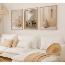 Voba Store 3 Parça Çerçeve Görünümlü Vazo Temalı Mdf Tablo Seti 91-1
