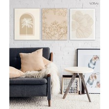 Voba Store 3 Parça Minimalist Mdf Dekoratif Tablo Seti