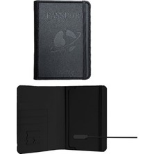 Micflip K02 Ios Cihazlar Için Findmy Özellikli Pasaport Kart ve Sim Bölmeli Deri Cüzdan Siyah