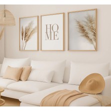 Voba Store 3 Parça Bohem Temalı Pampas Mdf Tablo Seti 89