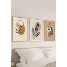 Voba Store 3 Parça Bohem Istandinav Çerçeve Görünümlü Mdf Tablo Seti /duvar DEKORU-137