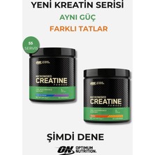 Optimum Nutrition Aromalı Kreatin Seti Mavi Ahududu Portakal 55 Servis Mikronize Toz